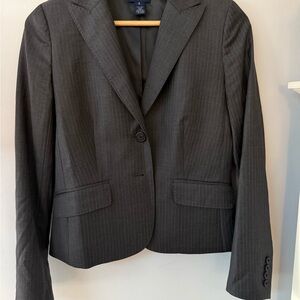 J. Crew Charcoal Pinstripe Blazer